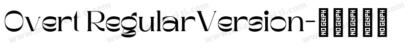 Overt RegularVersion字体转换